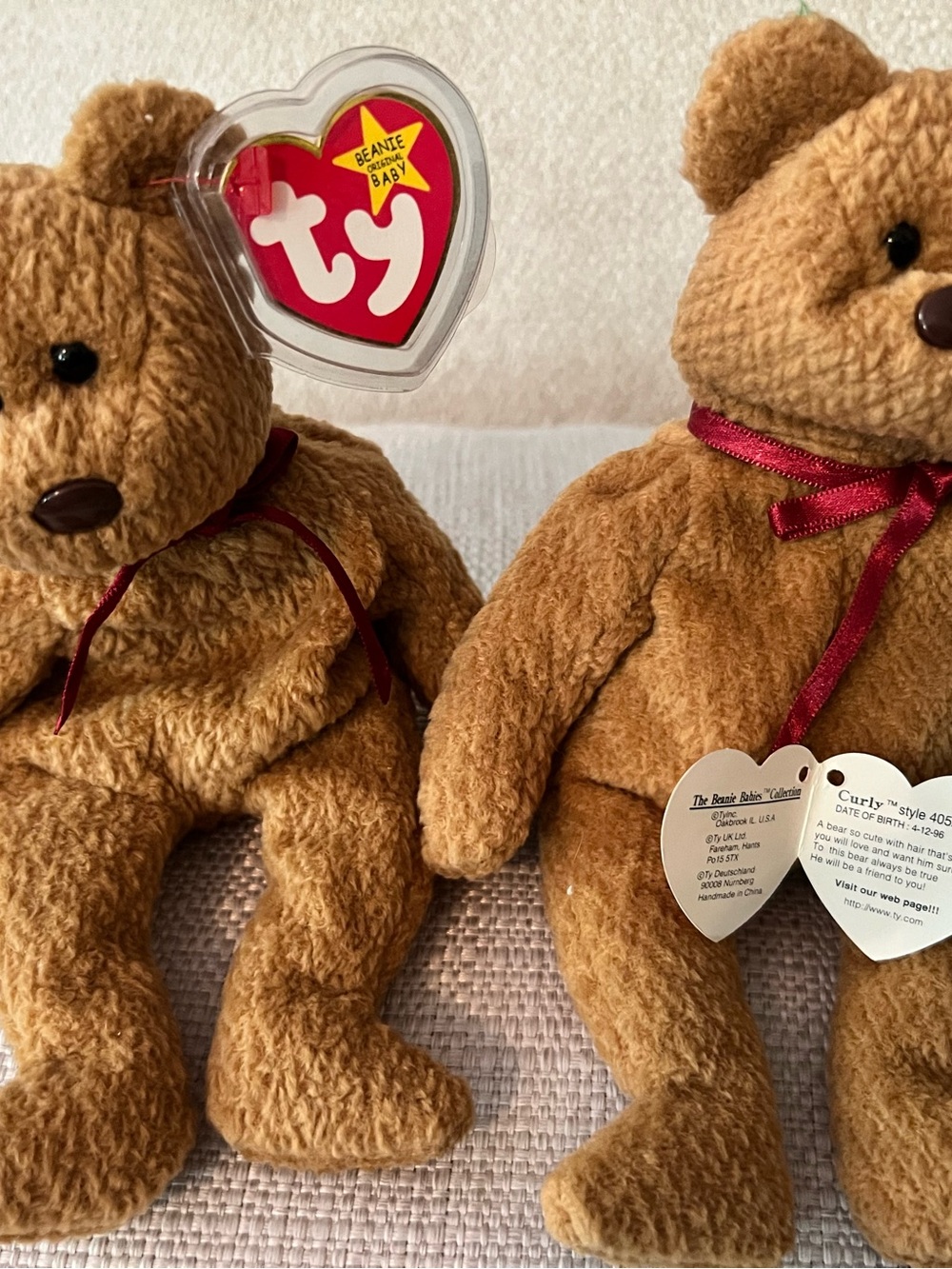 Ty Classic Brown Curly Bear Plush Toy - Brown “curlz”. Each